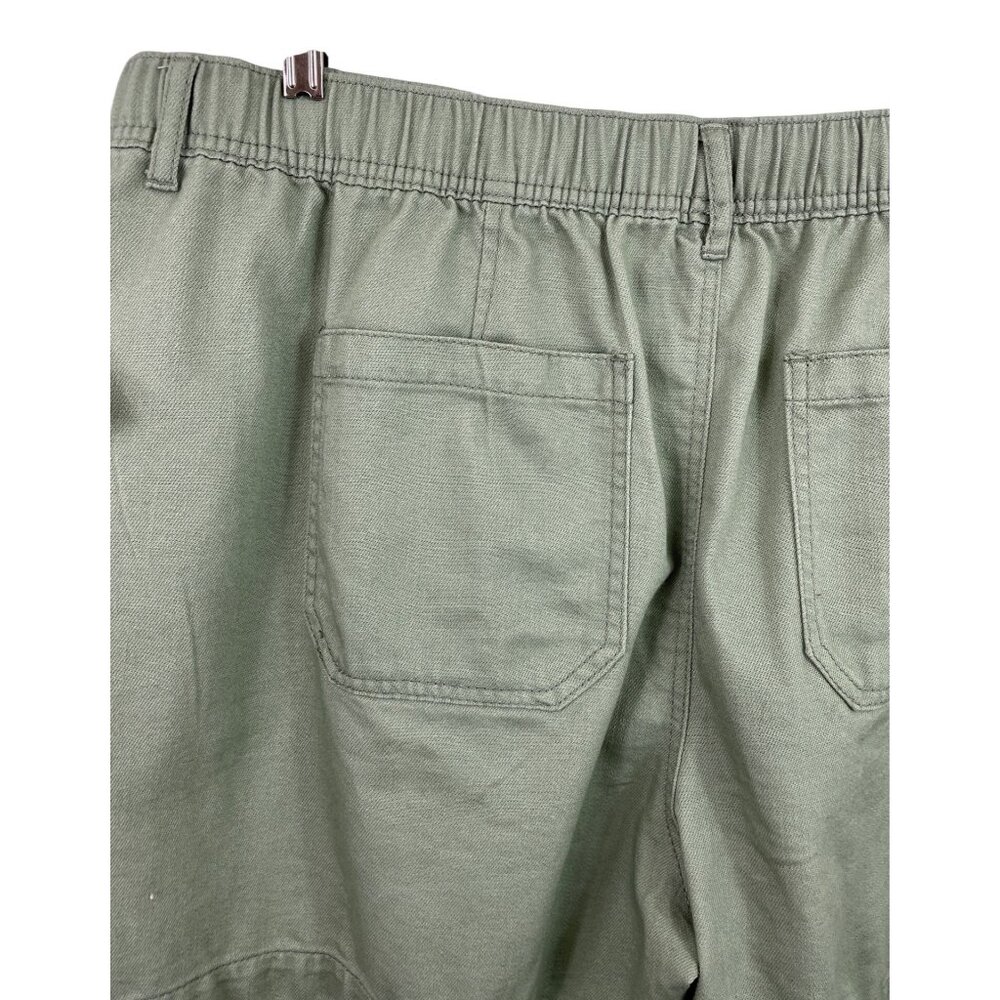 Stitch Star Womens Elastic Waist Drawstring Shorts Size 2X Green Cotton Blend - Picture 6 of 10